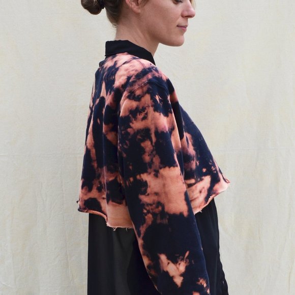 Vintage reverse tie dye cropped sweatshirt - Picture 3 of 6